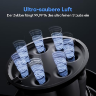 Ultenic U10 Ultra bezdrátový vysavač Bezdrátový vysavač se sacím výkonem 38000 Pa, dobou provozu 40 min, zeleným světlem a kartá